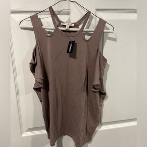 NWT express strappy top. Size small. Purpleish gray color.